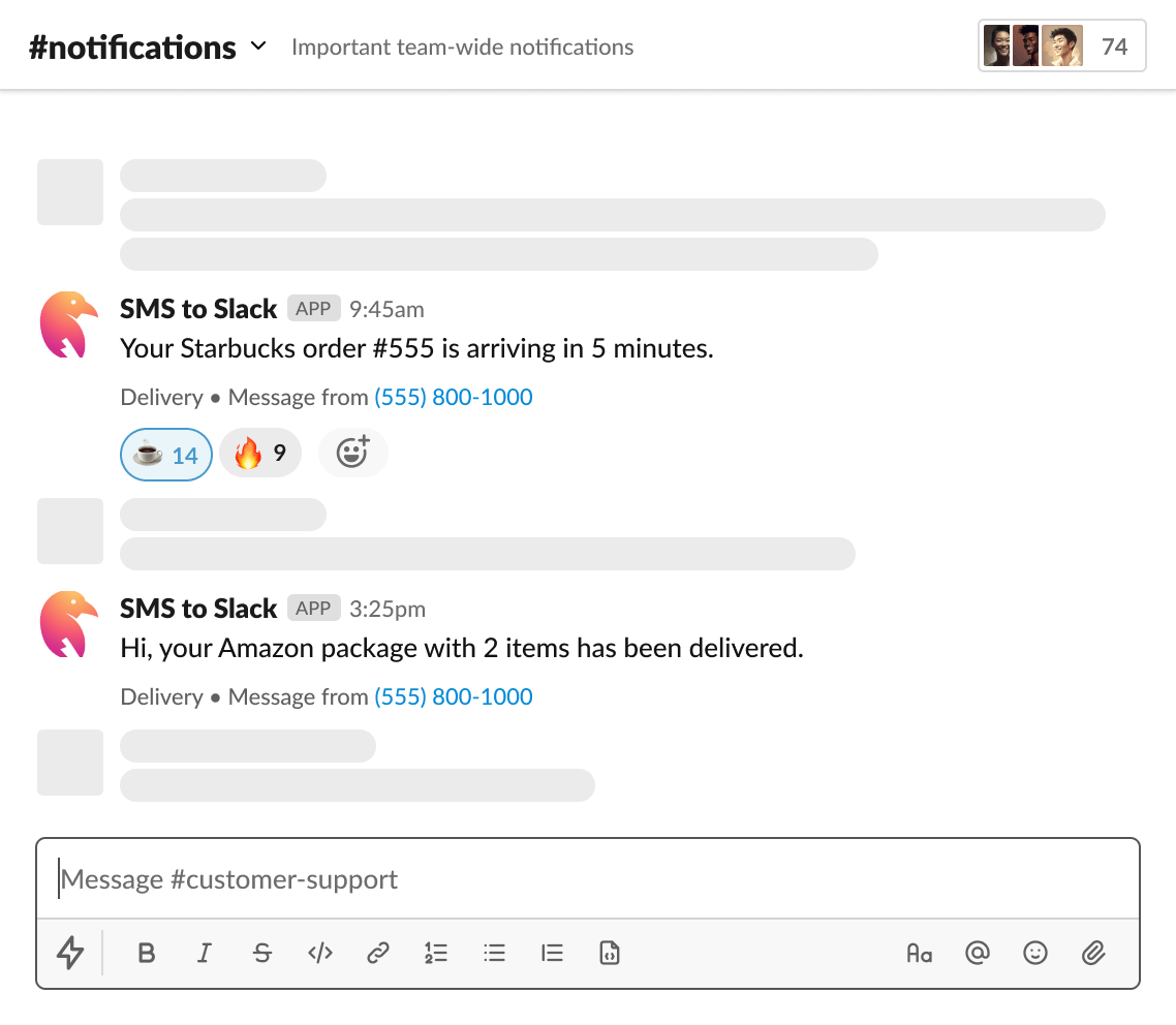 Answering a customer question is a Slack message away